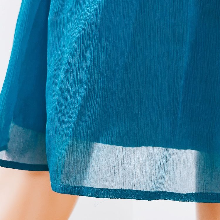 J.Crew Dark Teal Blue Silk Sleeveless Party Dress, 10