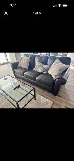 Brown couches living room set