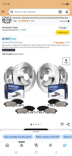 2008-2013 Nissan Brakes and Rotors - NEW Unopened - Detroit Axle
