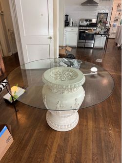 Round Glass top table