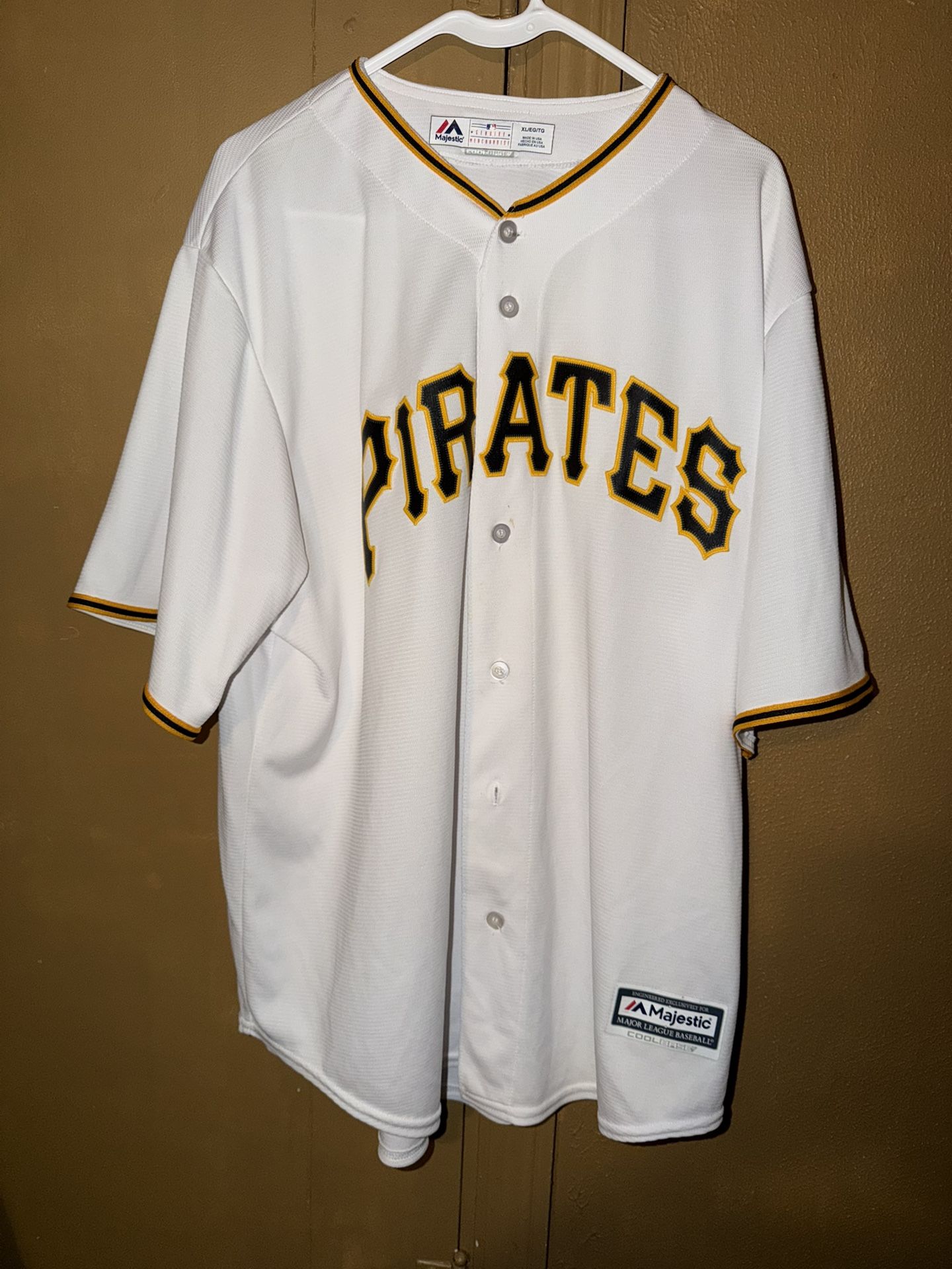 Majestic MLB Pittsburgh Pirates Baseball Jersey Mens Size XL Used Pre Owned Cool Base