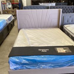 Sale New Queen 🫅 Size Bed With Mattress Free Delive 