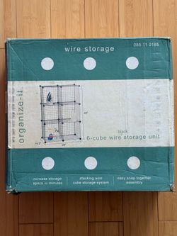 6 cube wire storage unit