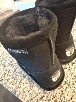 Bearpaw Black Suede Boots