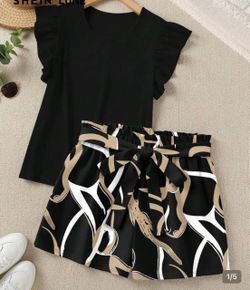 SHEIN Two-Piece Top and Shorts Set
