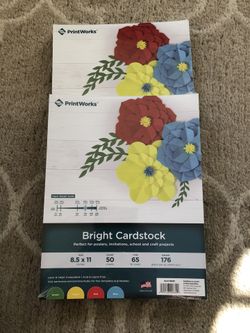 2-50 pack bright card stock 8 1/2“ x 11“