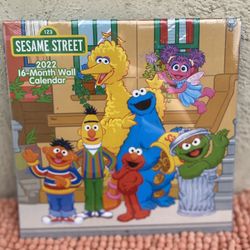 Sesame Street 2022 Wall Calendar 16 Month Kids .
