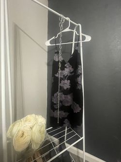 Black Dress With Floral Print