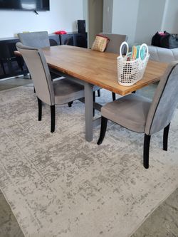 Butcher Block  Dining Room  Table plus Chairs
