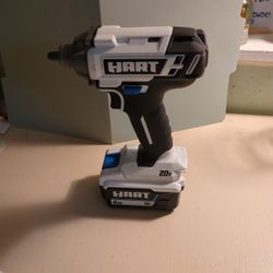 Hart  20 Volt Impact Wrench. 1/2 Inch  2ah Battery