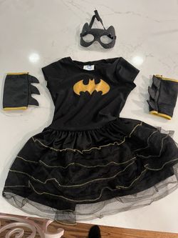 Toddler Batman / Batgirl With Eye Mask And Arm Sleeves