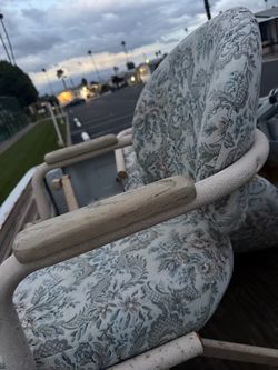 Vintage Floral Upholstered Armchair