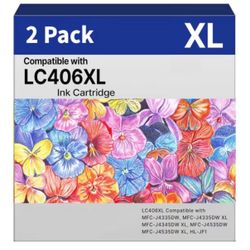  LC406XL Ink Toner Cartridges Replacement for LC406XL Works for MFC-J4535DW/J4335DW/J5855DW/J6555DW