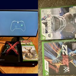 Xbox One + Monitor + 4 Games