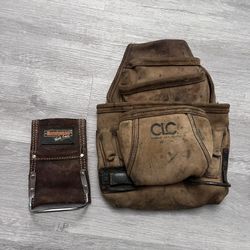 Leather Tool Pouch And Hammer Holder 