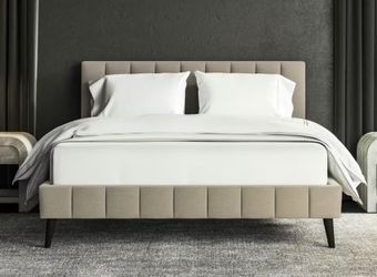 Saatva  Valencia Queen Bed  (100% Linen) In Box