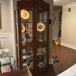 French Provincial Curio Cabinet 