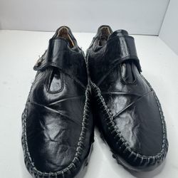 Unbranded Black Vegan Leather Loafers Size EU43