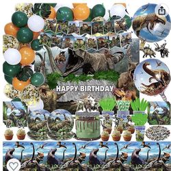 230 PCs Dinosaur Birthday Supplies