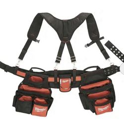 Milwaukee General Contractor Work Waist Tool Belt with Suspension Rig