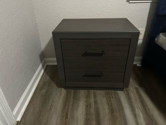 Moving sale: grey dresser and matching night stand