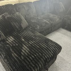 No Credit Needed On All Custom Corduroy Sectionals with Sleeper 