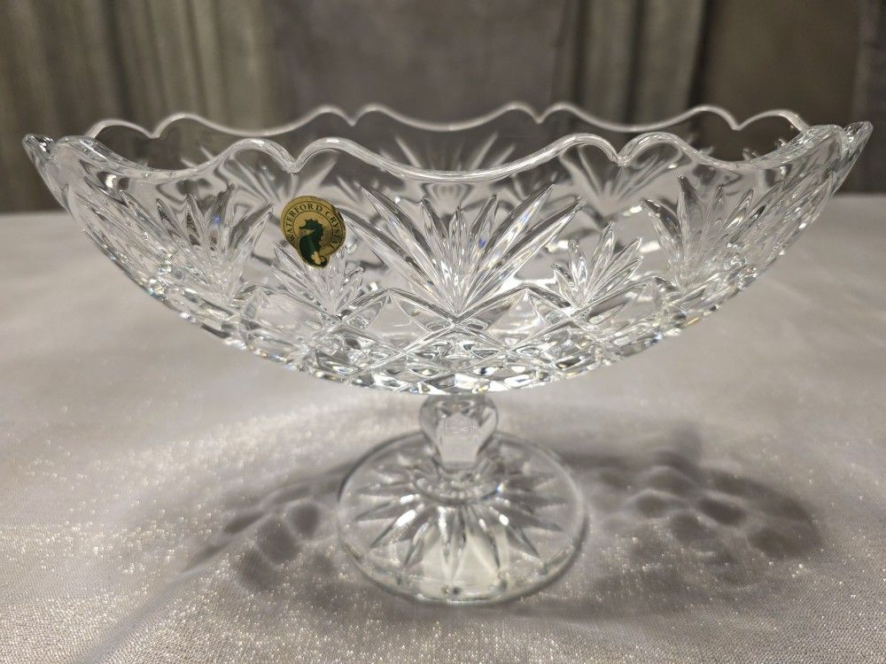 Waterford Crystal IRISH TREASURES Footed Boat Bowl Centerpiece 