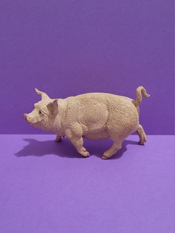 RARE Vintage 1999 Safari Ltd Farm Animal Pig Figure

