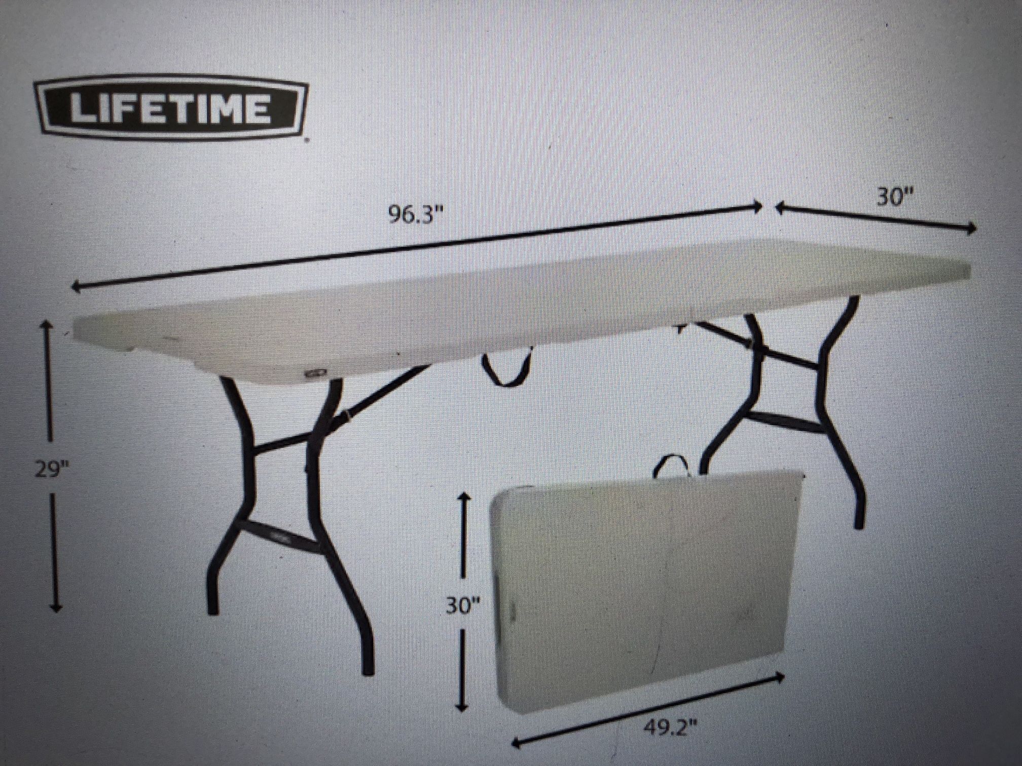 Lifetime 8-Foot Folding Table