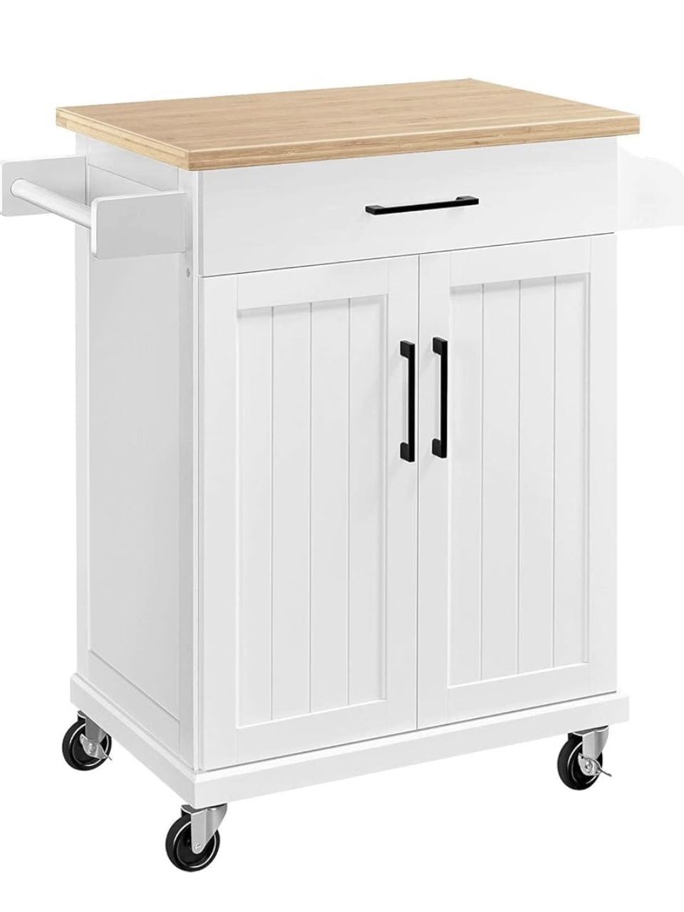 Kitchen Cart with Bamboo Tabletop, 