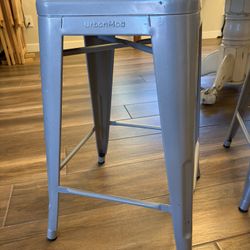 Metal Grey Bar Stools