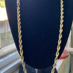 10kt Solic Rope Chain 