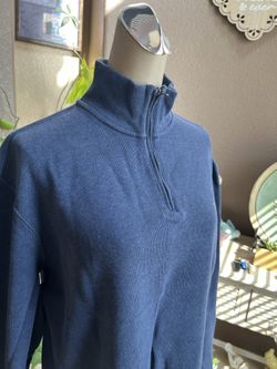 Polo Ralph Lauren Men's 1/4 Zip Small Pony Logo Blue Sweater
