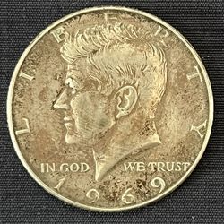 Silver Kennedy Half Dollar 1969-D