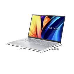 ASUS Vivobook 17.3" Full HD PC Laptop, Intel Core i3-1220P, 8GB, 256GB, Silver, Win 11, K1703ZA-WH34