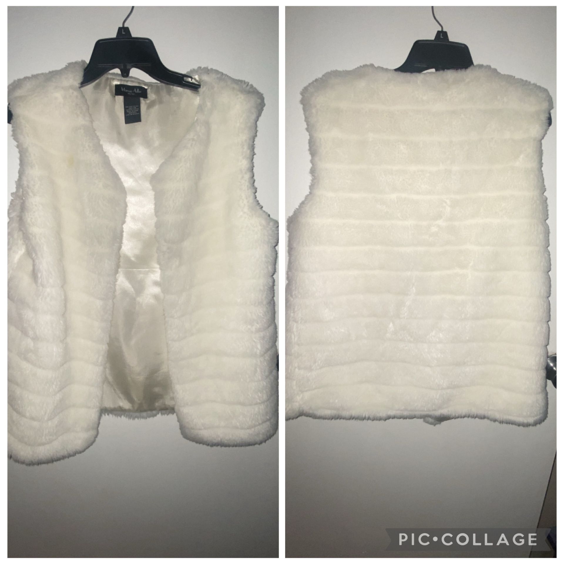 Marcus Adler White Fur Vest