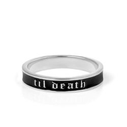 Til Death Ring Black/silver