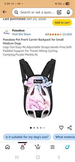 Small dog backpack