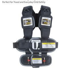 RideSafer - Small Black, Lightweight, Compact, Portable Car Seat - Perfect for Travel and Everyday Child Safety
