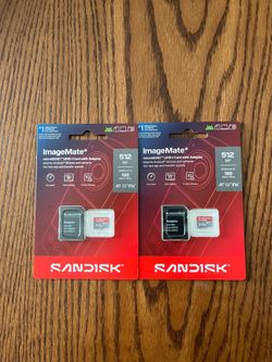 SanDisk ImageMate 2-Pack 512GB microSDXC UHS-I A1 Memory Cards + Adapter