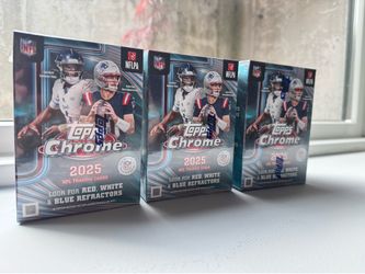 2025 TOPPS CHROME VALUE BLASTER BOX NFL FOOTBALL Bundle