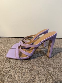 Boohoo Lilac Patent Strappy Heeled Mules, US 8 (UK 6 / EU 39)