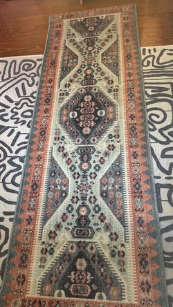 buttercup diamond vintage persian style woven rug teal - threshold runner rug