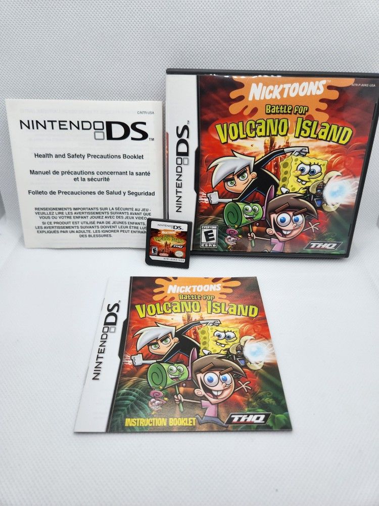 Nicktoons: Battle for Volcano Island (Nintendo DS, 2006) - CIB with Box + Manual