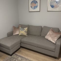 Gray Sofa - Opens To Full Bed!