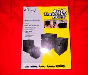 New heavy duty auto trash bin 2-pack