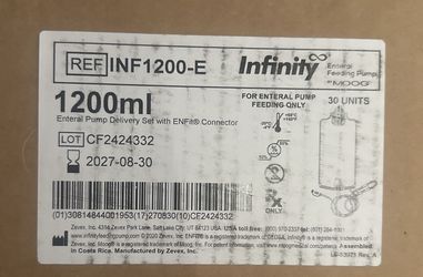 Enteral Infinity Feeding Pump Bags 1200 ML