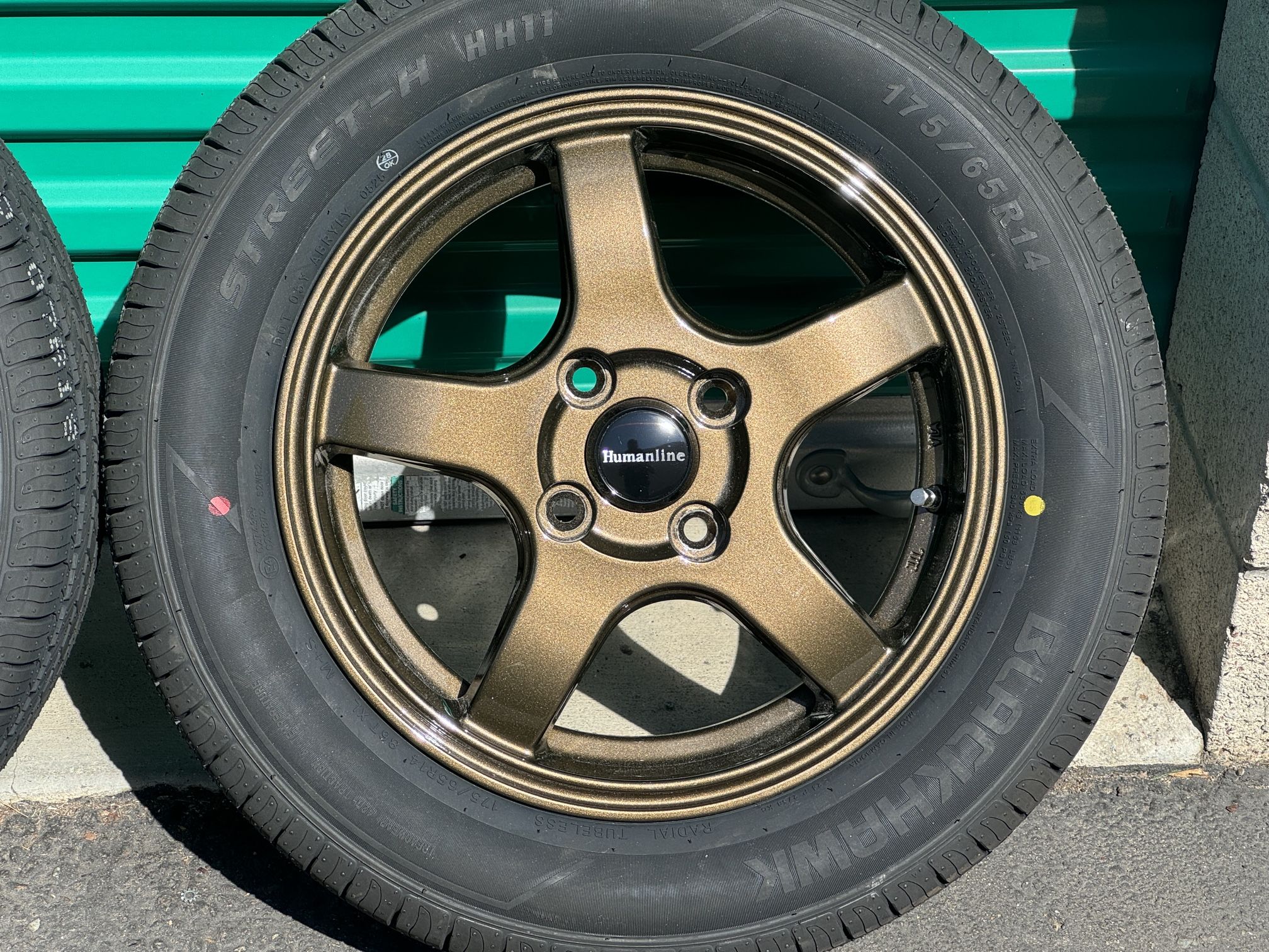 14 X4.5 4x100 Inch Wheels And Tires Humanline New Rare