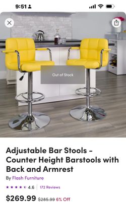 Adjustable Bar Stool Counter Height Barstools With Back And Arm Rest