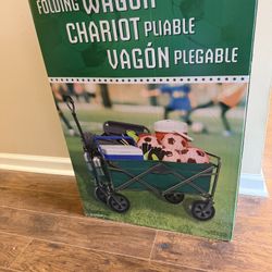 Large Green Folding Wagon 